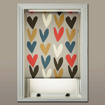 Caroline Gardner Hearts Daylight Roller Blind, Multi